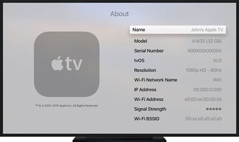 apple tv serial lookup.